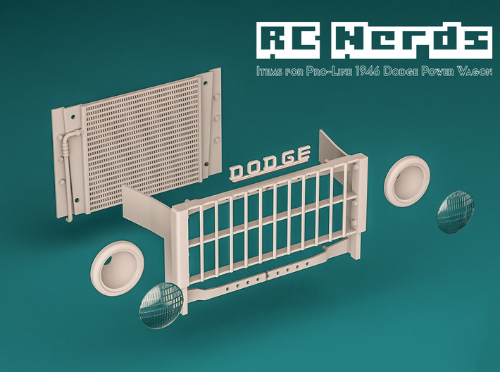 RCN141 Intrercooler for 1946 Dodge Power Wagon 3d printed 