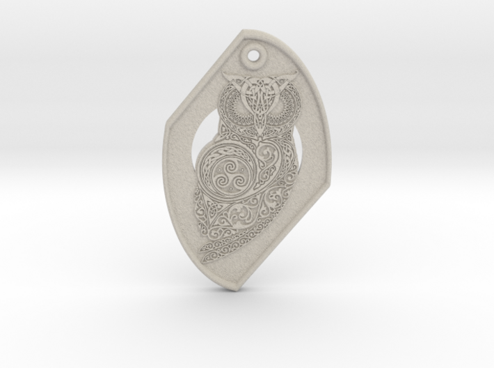 Celtic Owl Pendant 3d printed