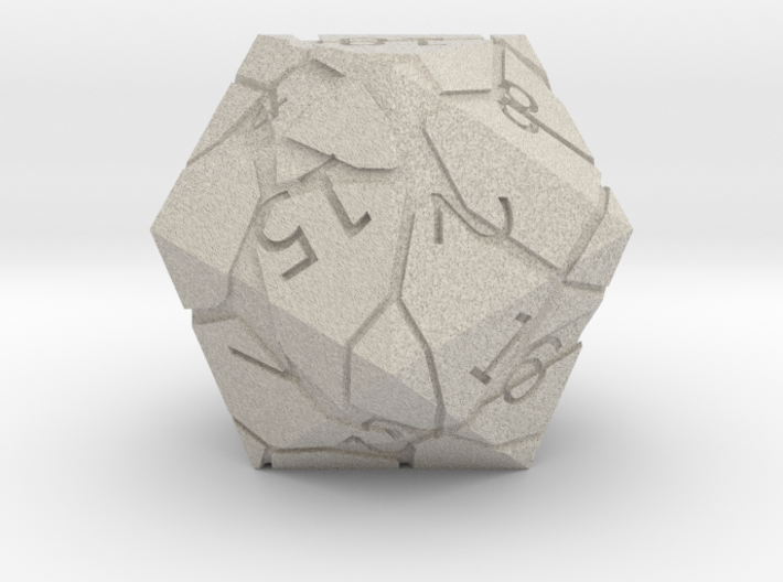 D20 Cracked Dice 3d printed