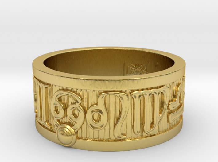 Zodiac Sign Ring Cancer / 20mm 3d printed 