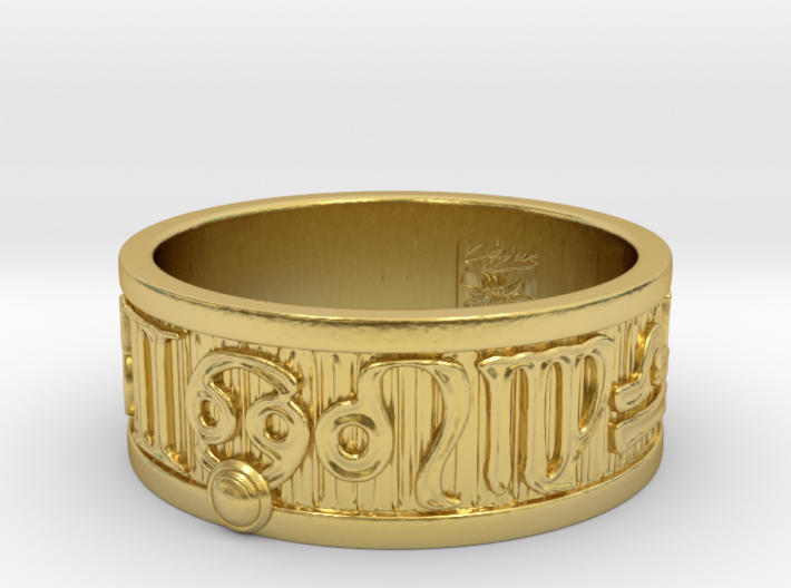 Zodiac Sign Ring Cancer / 23mm 3d printed 