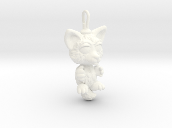 Cute fox pendant 3d printed