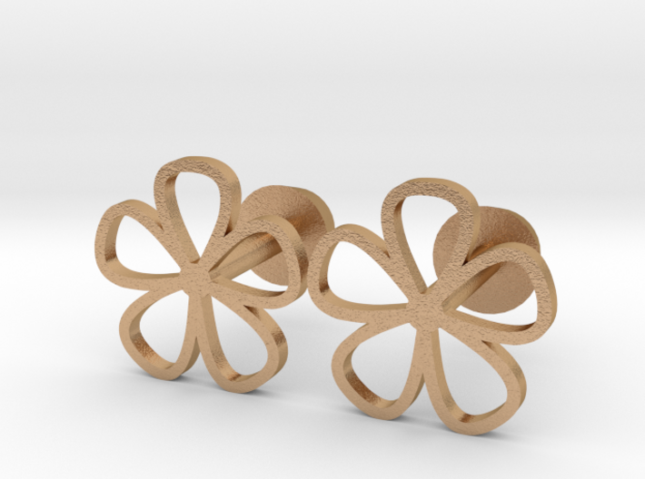 Floral cufflinks 3d printed