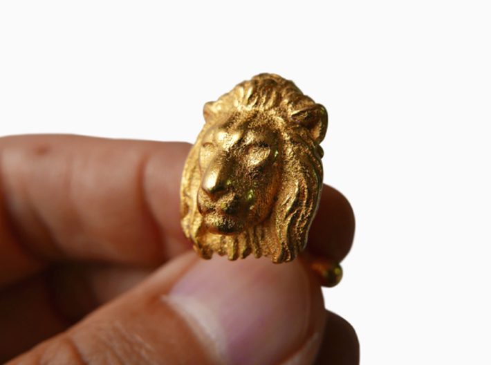 Lion Head Cufflinks 3d printed 
