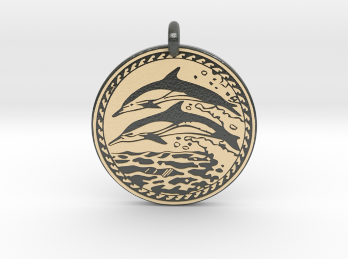 Dolphin Animal Totem Pendant 3d printed