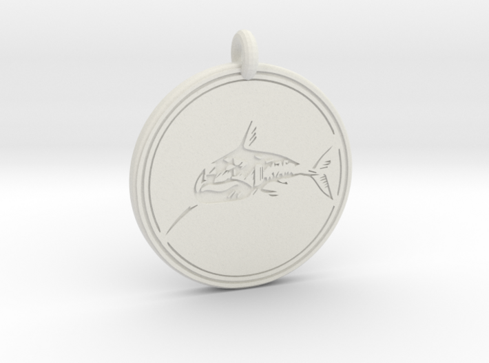 Great White Shark Animal Totem Pendant 3d printed