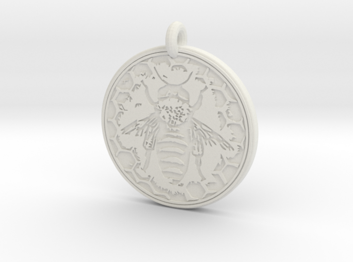 Honey Bee Animal Totem Pendant 3d printed
