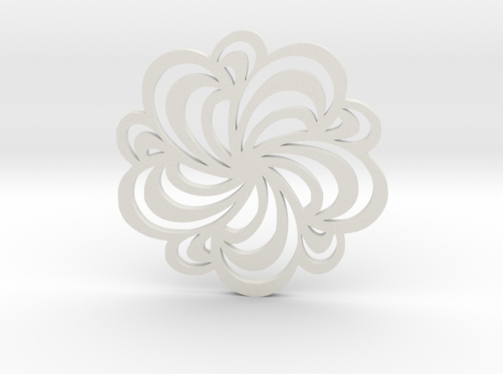 flower pendent 3d printed