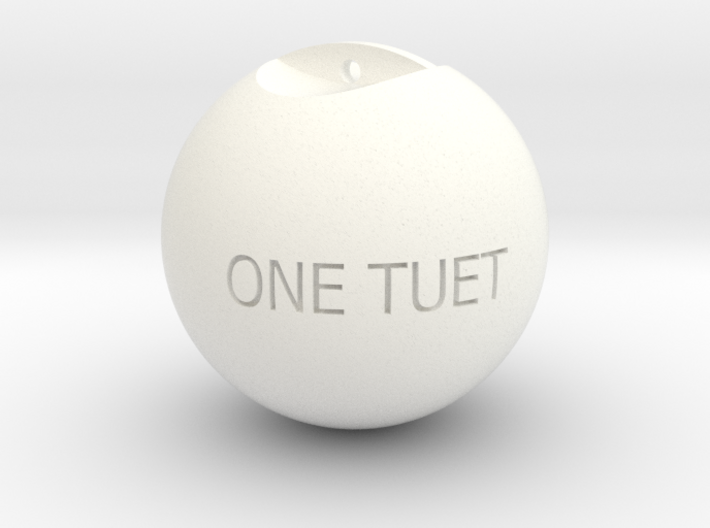 One Round Tuet Ball Key Fob 3d printed