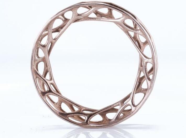 Convolution Bangle 3d printed stainless steel