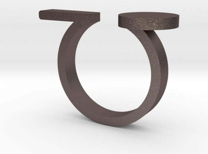 Minimal Line and Circle Ring 3d printed