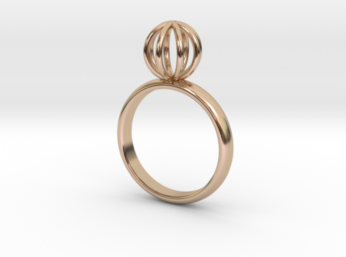 Single Round Cage Ring 3d printed