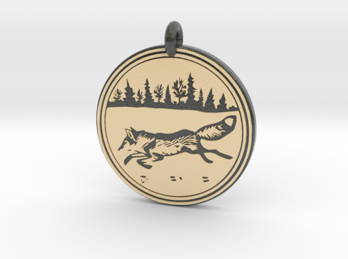 Red Fox Animal Totem Pendant 3d printed