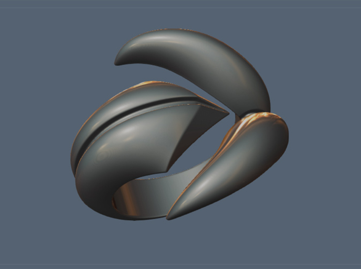 Venus Flower Ring - Size 8 (18.14 mm) 3d printed 