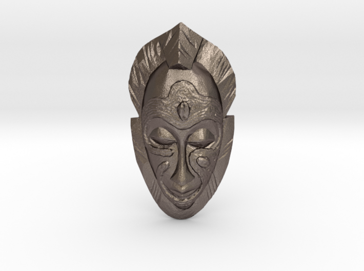 African Mask Necklace 3d printed