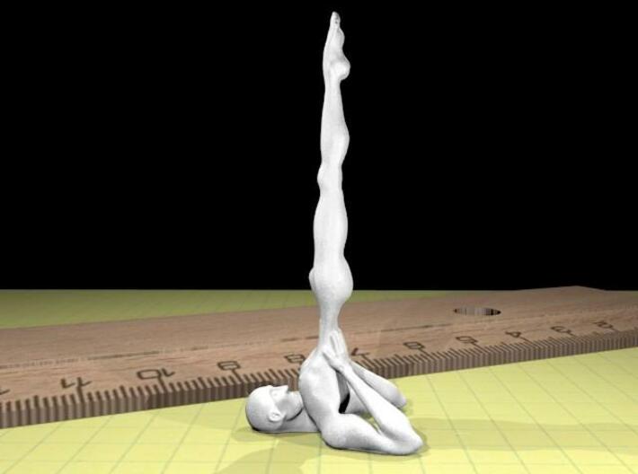 Salamba Sarvangasana XS 3d printed plastic rendering