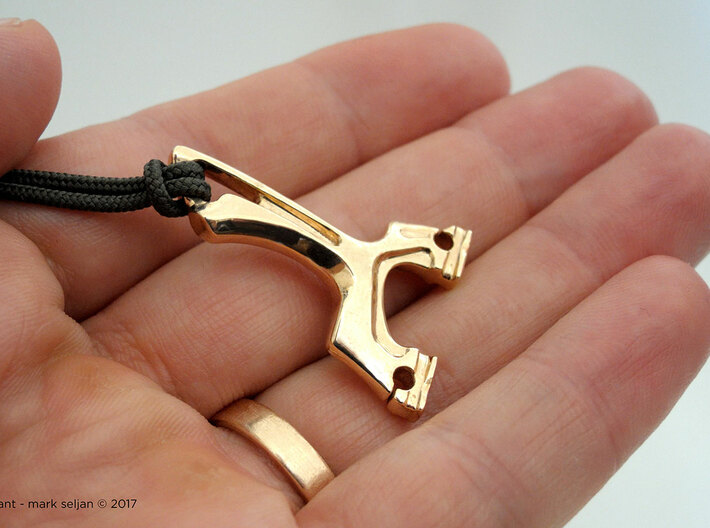 The Torque pendant 3d printed 