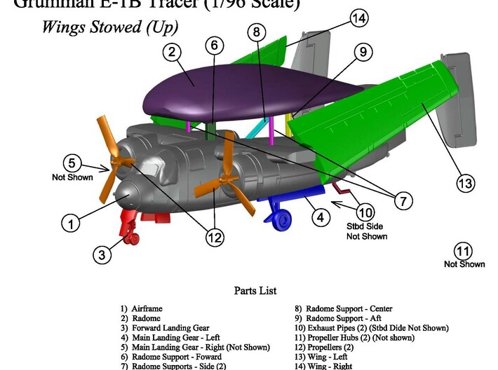 Grumman-E-1B-96Scale-08B-Wing-Left-Up 3d printed 