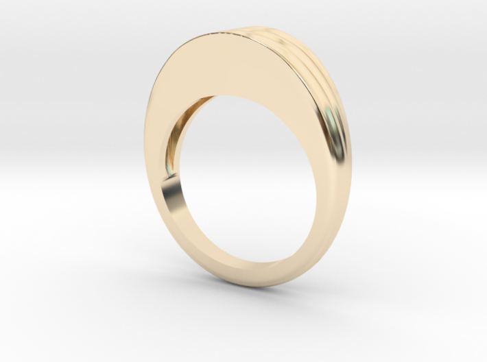 Striped band ring 3d printed