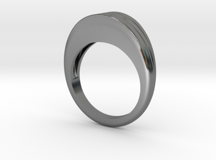 Striped band ring 3d printed