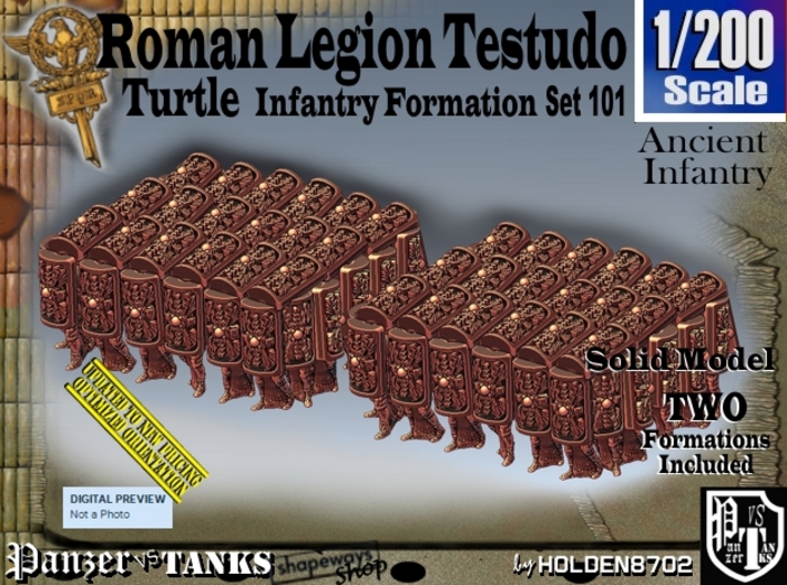 1/200 Roman Testudo set101 3d printed