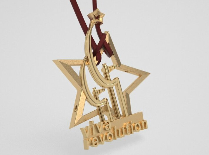 Viva Revolution - original pendant Pin  badge 3d printed 