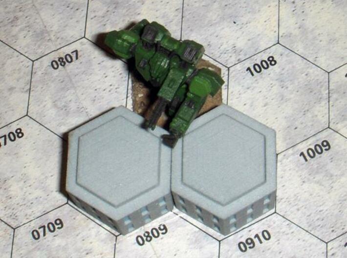 WHAM- Hex Building Stackable (1/160th) 3d printed 