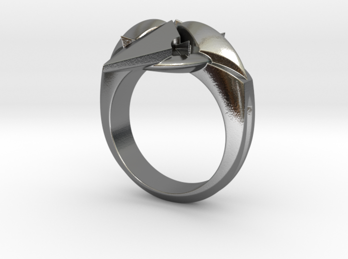 North Star Cross Ring - Size 8 (18.14 mm) 3d printed 