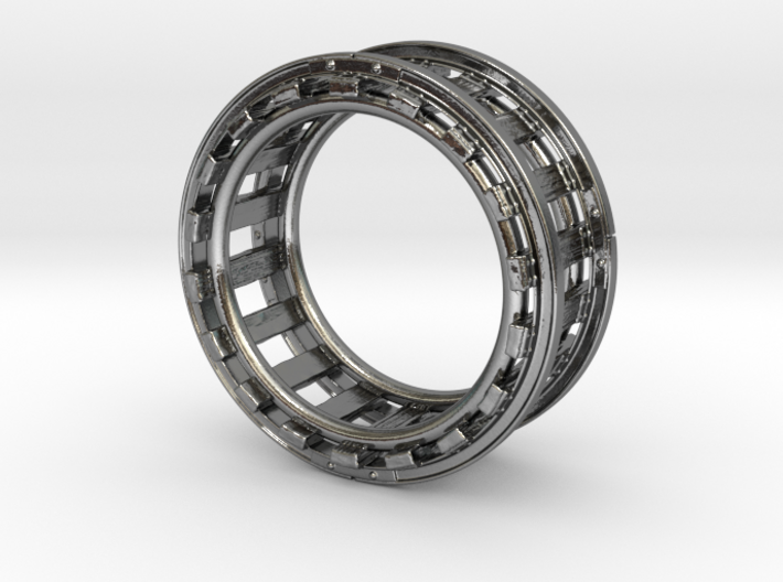 Railroad Ring - Size 9 1/2 (19.35 mm) 3d printed 