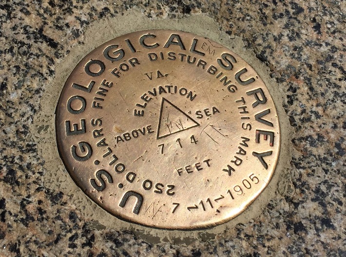 Glacier Point - Yosemite National Park Keychain 3d printed Photo of actual Glacier Point benchmark. Photo by Team Pluto