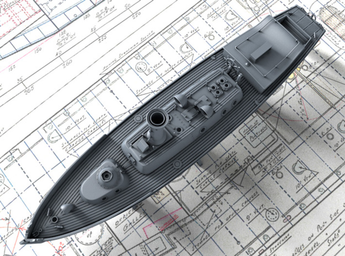 1/200 Royal Navy 50ft Steam Pinnace x1 3d printed 3D render showing product detail
