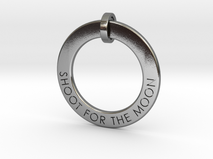 Shoot For The Moon Necklace Open Circle 3d printed