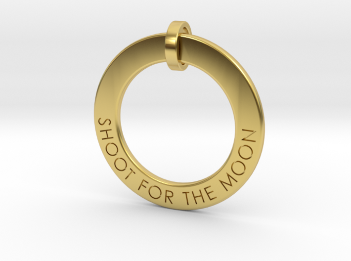 Shoot For The Moon Necklace Open Circle 3d printed