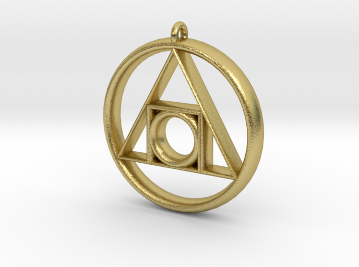 Philosopher's stone Symbol Pendant 3d printed