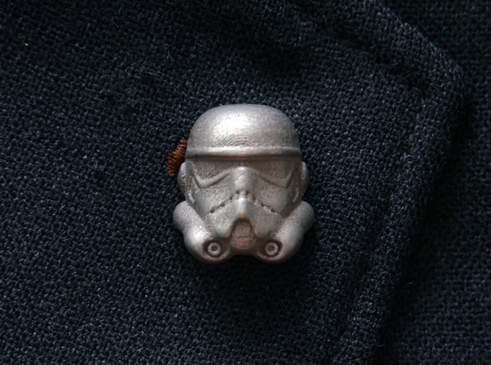Stormtrooper Lapel Pin 3d printed 