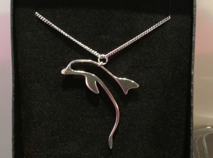 dolphin pendant 3d printed 
