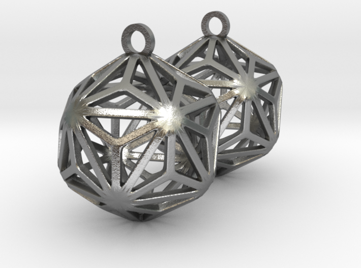 Triakis Icosahedron Earrings 3d printed
