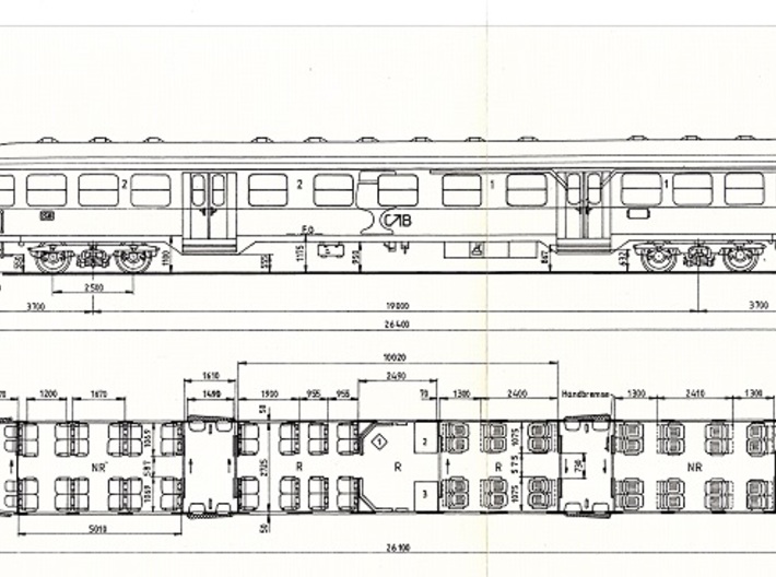 Lima Silberling City-Bahn siege 1ere classe 3d printed 