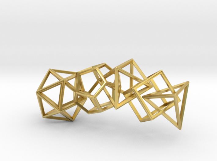 Platonic Solids Wireframe Pendant 3d printed