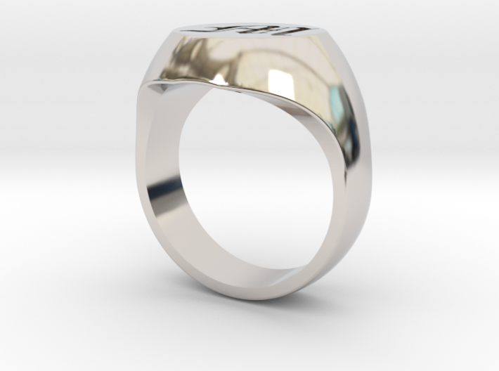 Initial Ring &quot;M&quot; 3d printed