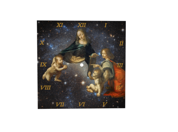 Leonardo da Vinci Space Wall Clock 3d printed cg render