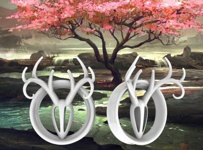 1 &amp; 7/8 inch Antler Tunnels 3d printed Available in multiple sizes.