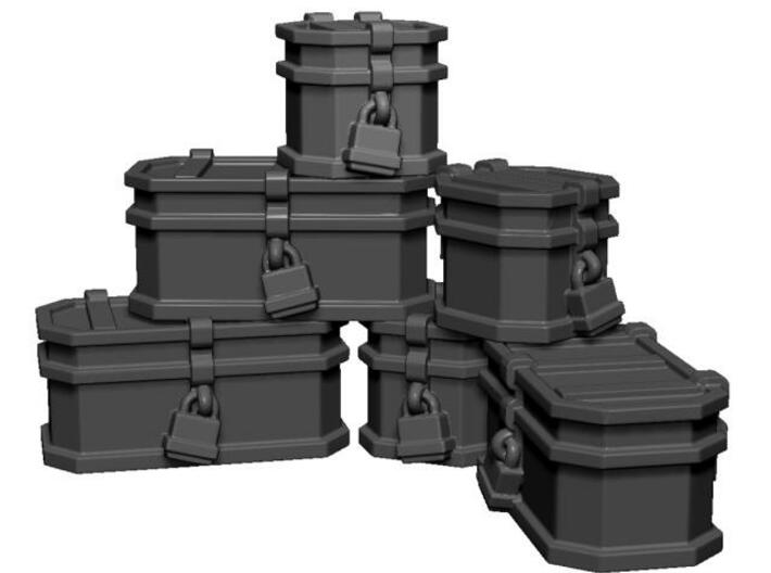 6 Loot Crates 3d printed