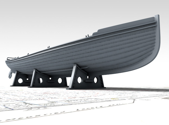 1/96 Scale Royal Navy 30ft Gig x1 3d printed 3d render showing set detail