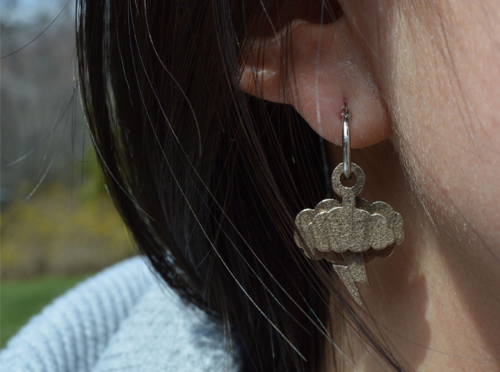Stormy Day Earrings 3d printed Stormy Day