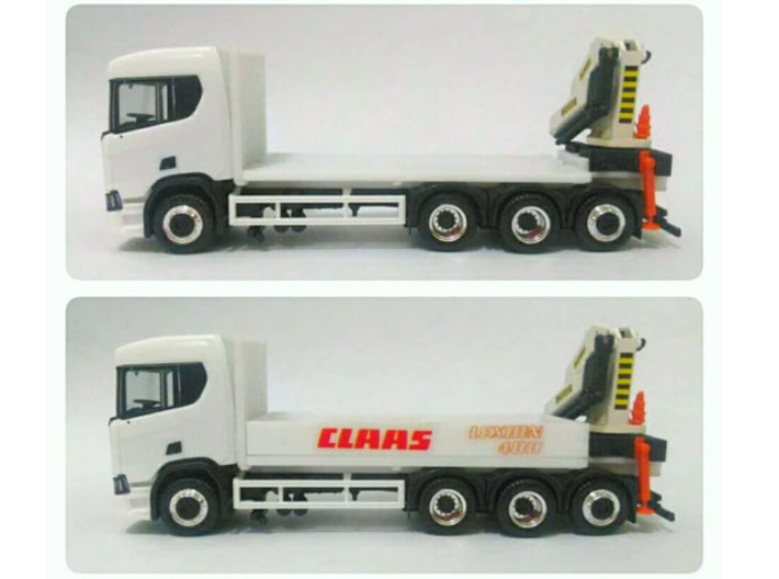 1/87 Flatdeck for Herpa 8X4 - Rear Kibri Crane 3d printed 