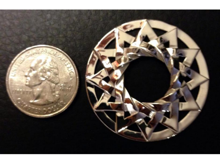 Star of Metatron (no bale) 3d printed Star of Metatron (w/o bale) in Polished Silver