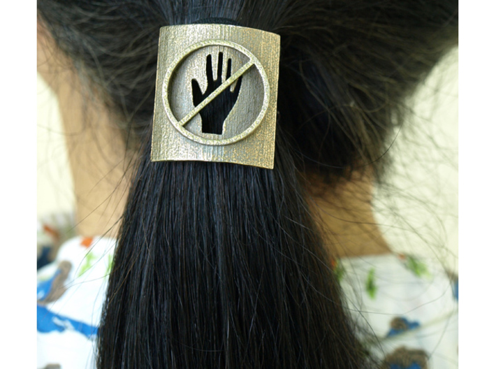 Don't Touch My Hair : No Touching! Hair Tie 3d printed