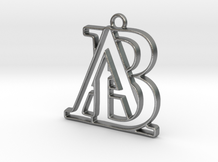 Monogram with initials A&amp;B 3d printed
