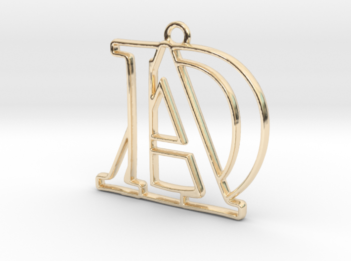 Monogram with initials A&amp;D 3d printed